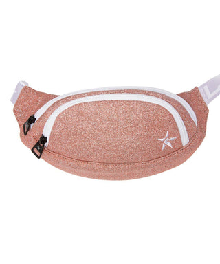 Adult Rebel Fanny Pack in Rose Gold with White Zipper