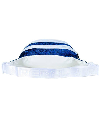 Adult Rebel Fanny Pack in Royal Blue with White Zipper