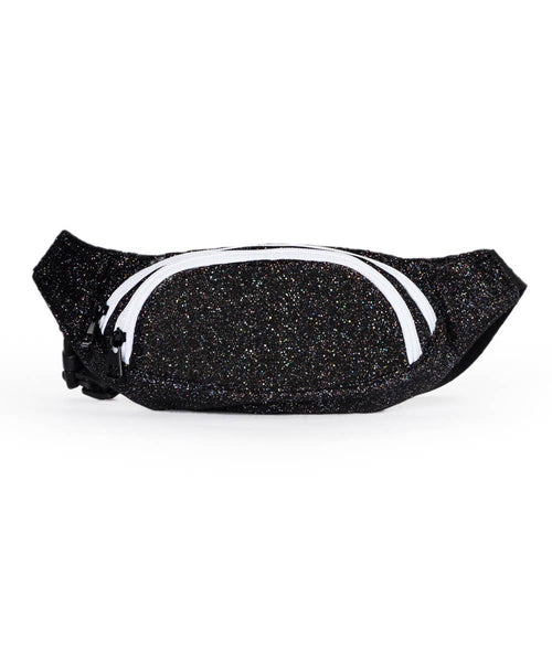 Black glitter fanny pack best sale