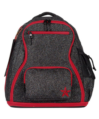 black and red cheer bag