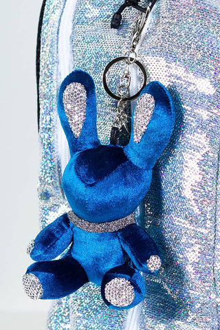  Rebel Level Replica Bunny Keychain in Blue - Cute Blue Bunny Keychain