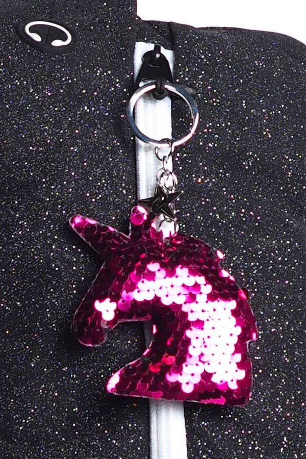 Pink Unicorn Fluff Keychain