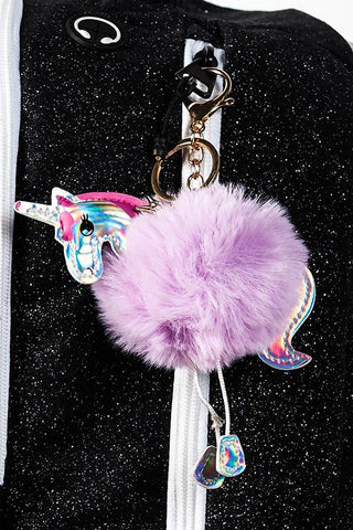 Fluff Unicorn Keychain in Lavender