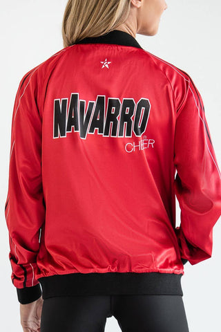 Navarro Cheer Bomber Jacket in Red - FINAL SALE