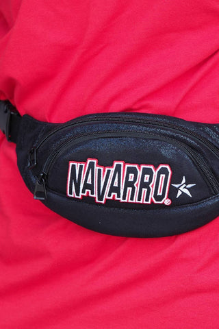Black Faux Suede Fanny Pack with Navarro Logo