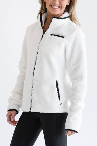 Navarro Sherpa Jacket in White - FINAL SALE