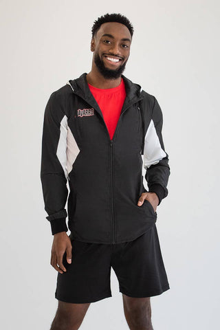 Navarro Warm Up Jacket in Black and White