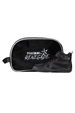black high top cheer shoe with shoe bag