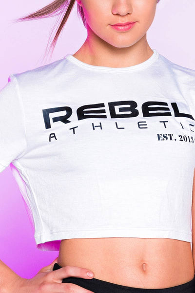 Rebel Athletic Est. 2013 Premium Cropped Tee in Black