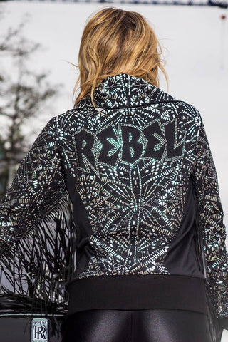 Couture Black Ice and Diamonds Jacket - Special Order