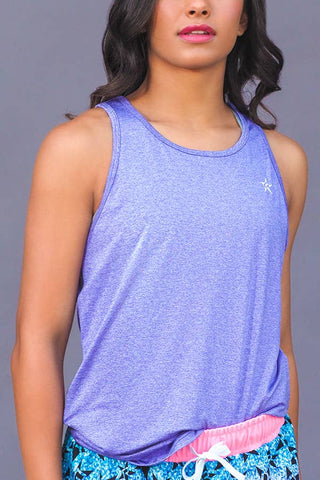 Layer and Lounge Tank in Ultraviolet HeatherFlex
