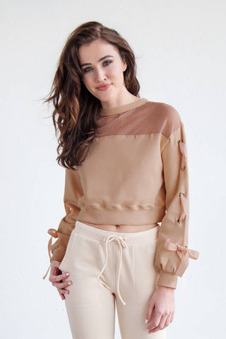 Tranquility Cropped Pullover in Espresso - FINAL SALE