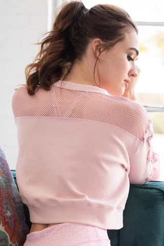 Tranquility Cropped Pullover in Rose - FINAL SALE