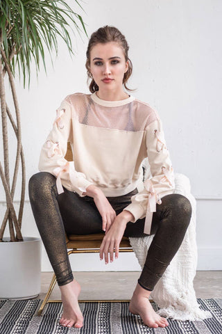 Tranquility Cropped Pullover in Cream - FINAL SALE