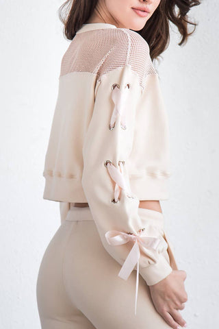 Tranquility Cropped Pullover in Cream - FINAL SALE