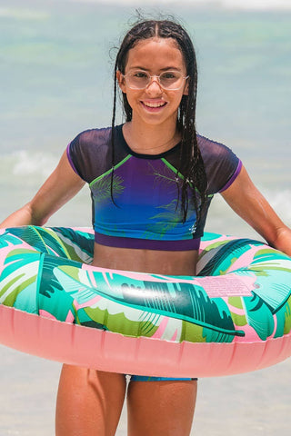 Swim and Sport Top in Sunset