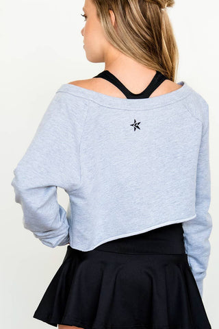 French Terry Pullover in Grey Slouch