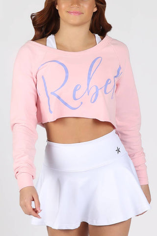 French Terry Pullover in Pink Slouch
