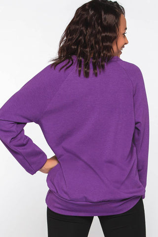 Rebel Athletic Sweatshirt in Purple