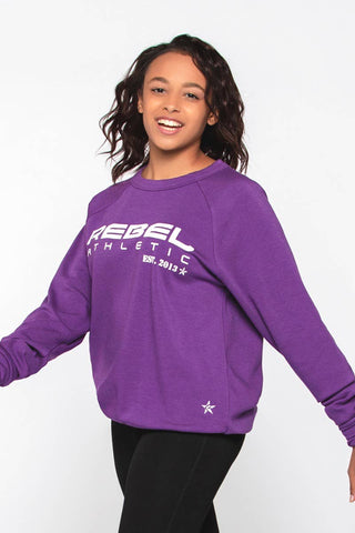Rebel Athletic Sweatshirt in Purple
