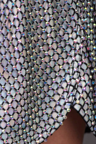 Mesh Crystal Couture Sport Short