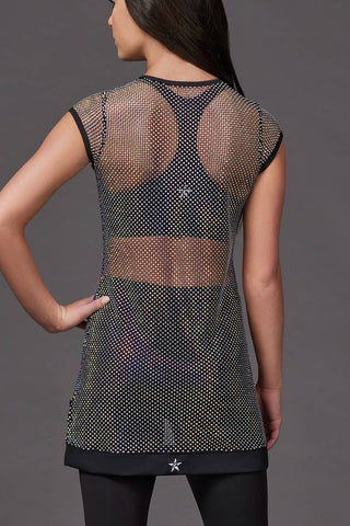 Mesh Crystal Couture Shirt Dress - Special Order