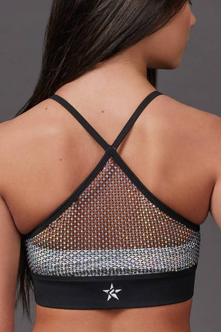 Mesh Crystal Couture Grace Sports Bra - Special Order