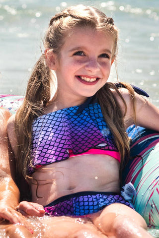 Ava Bikini Top in Magenta Mermaid