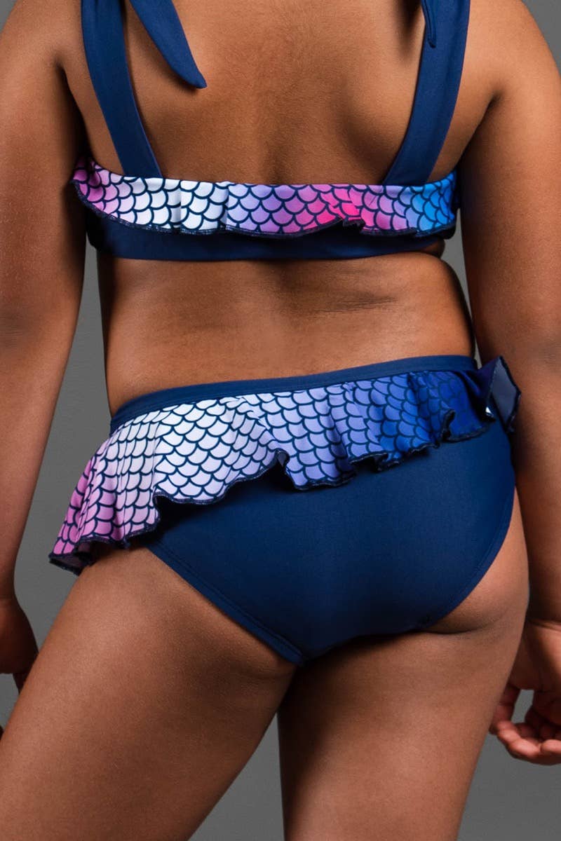 Ruffle Bikini Bottom in Navy Mermaid – Rebel Athletic