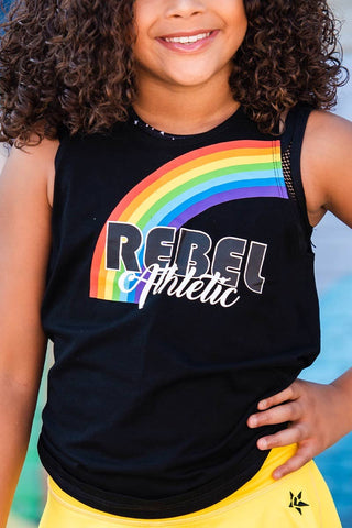 Twist and Tie Tank in Rainbow