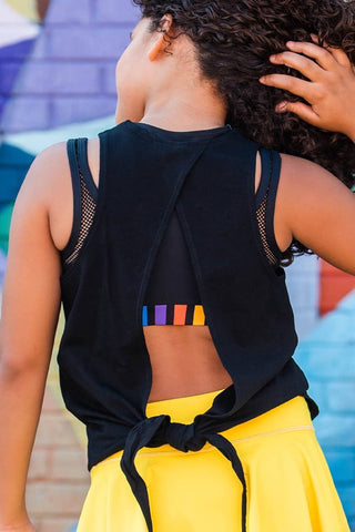Twist and Tie Tank in Rainbow