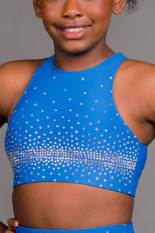 Dolce Sports Bra in Ash Blue Crystal