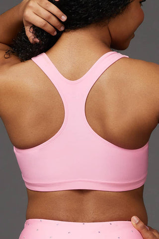 On the Go Sports Bra in Orchid Pink Crystal
