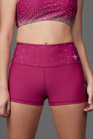 Legendary Compression Short in Cranberry Crystal