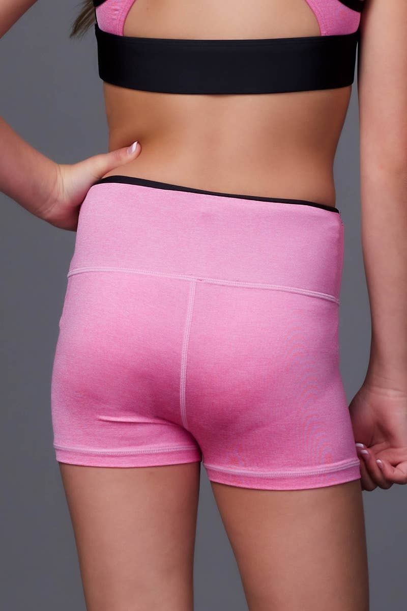 Legendary Compression Shorts in Pink HeatherFlex – Rebel Athletic