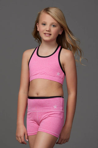 Legendary Compression Shorts in Pink HeatherFlex