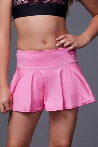 Legendary Flouncy Skirt in Pink HeatherFlex