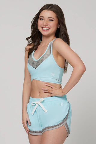 Colette Sports Bra in Pastel Blue - FINAL SALE