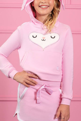 Pullover Hoodie in Ruffle Bunny