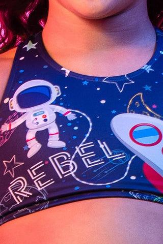 Emerson Sports Bra in Navy Orbit