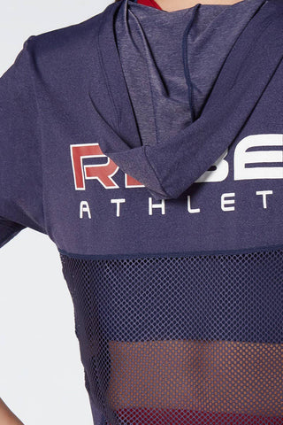 Lace Up Hoodie in Navy - FINAL SALE