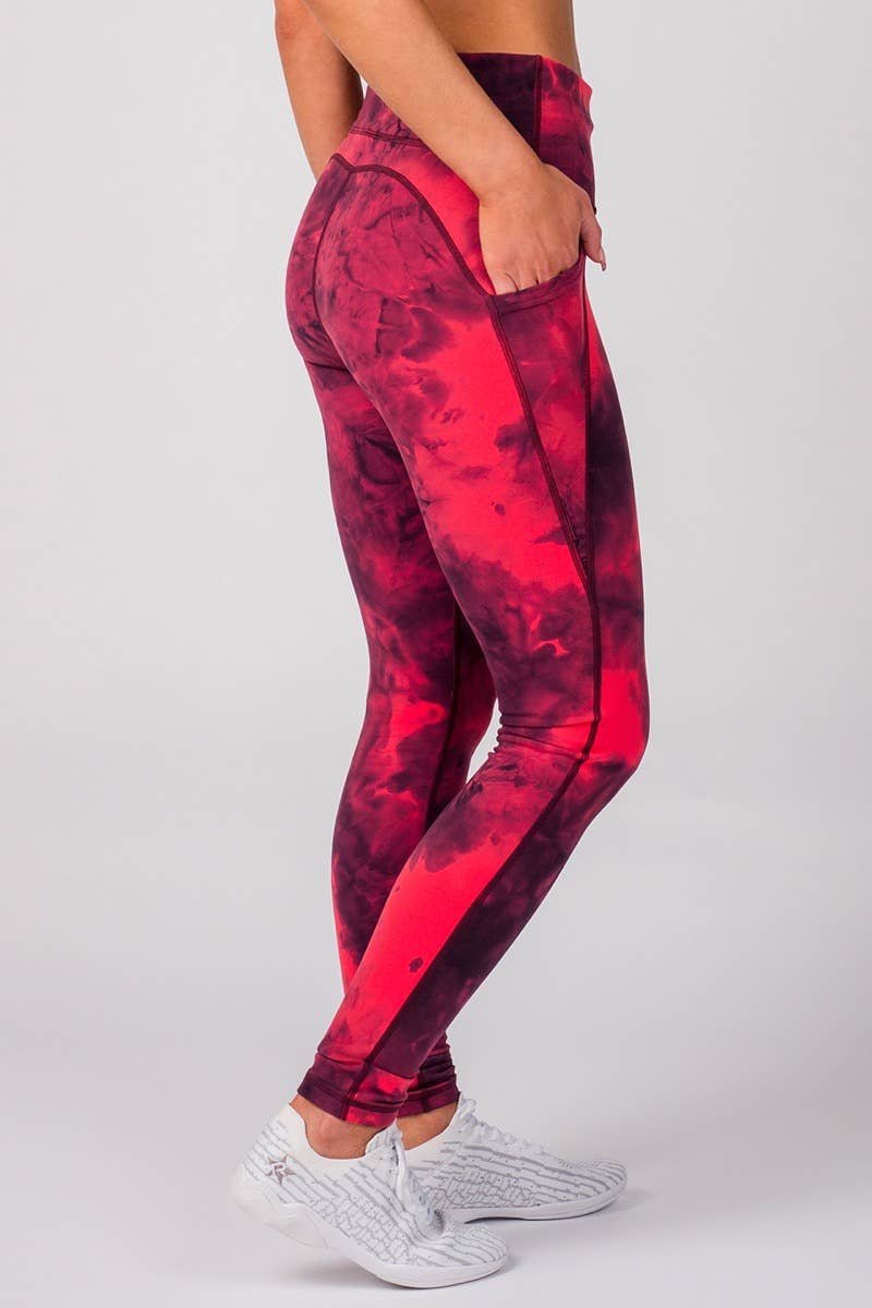 Red and Black Tie Dye Leggings – Legends X Phenoms