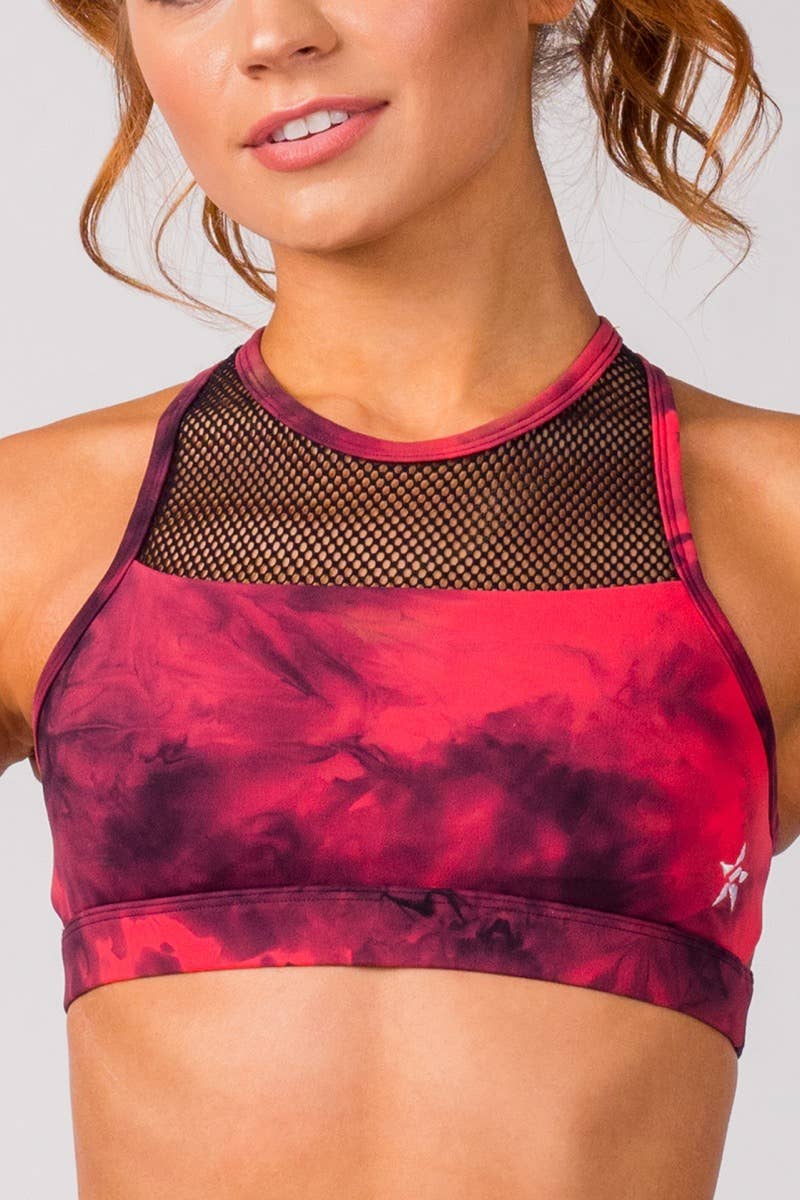 Callie Sports Bra in Magenta Tie Dye Wash – Rebel Athletic
