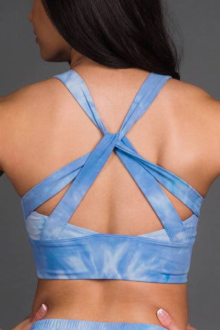 Kehlani Sports Bra in Blue Tie Dye Wash - FINAL SALE