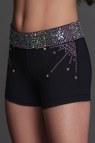 Crystal Couture Mid Rise Compression Short