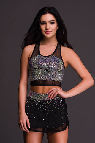 Crystal Couture Longline Sports Bra