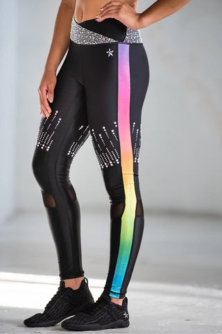 LuxWaist Legging in Rainbow Crystal Burst