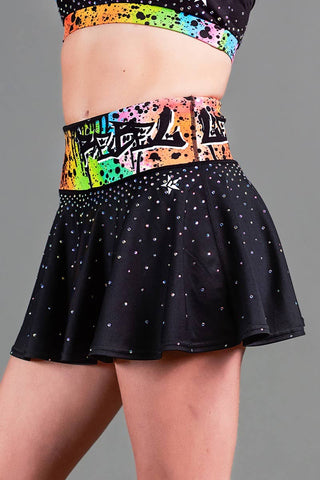 Flouncy Skirt in Paint Splash - FINAL SALE