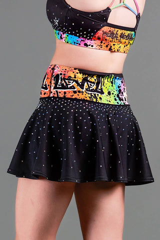 Flouncy Skirt in Paint Splash - FINAL SALE