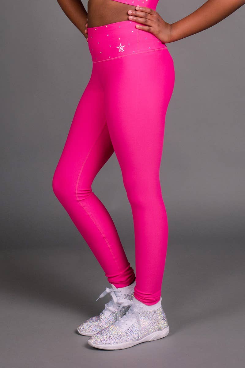 Legendary Legging in Hyper Pink Crystal – Rebel Athletic